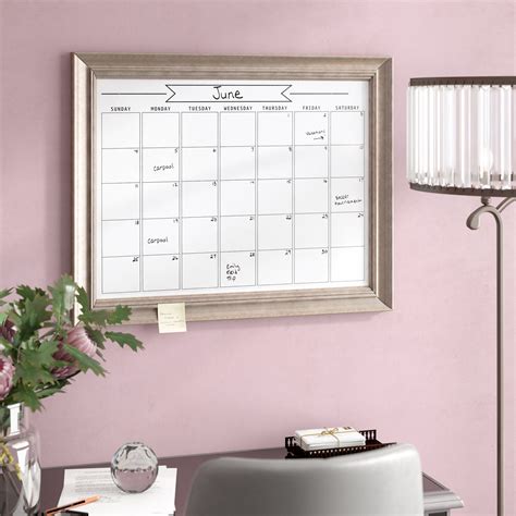 Decorative Dry Erase Wall Calendar